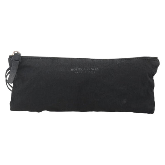 BOTTEGA VENETA Pouch Nylon Black Silver Auth bs34412