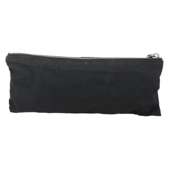 BOTTEGA VENETA Pouch Nylon Black Silver Auth bs34412