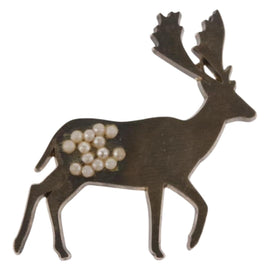 CHANEL Reindeer Brooch metal Gold CC Auth bs34415 - 0