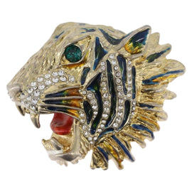 GUCCI Tiger Brooch metal Gold Auth bs34416 - 0