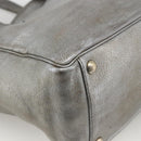 SAINT LAURENT Y Mail Tote Bag Leather Silver 188651 Auth bs34419-16
