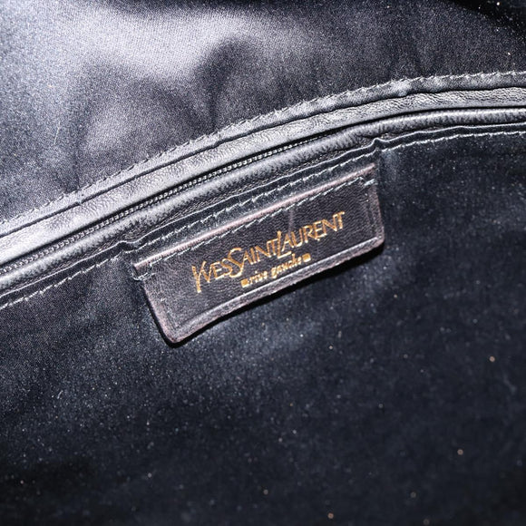 SAINT LAURENT Y Mail Tote Bag Leather Silver 188651 Auth bs34419