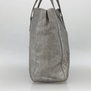 SAINT LAURENT Y Mail Tote Bag Leather Silver 188651 Auth bs34419-3
