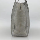 SAINT LAURENT Y Mail Tote Bag Leather Silver 188651 Auth bs34419-4