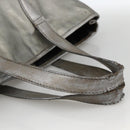 SAINT LAURENT Y Mail Tote Bag Leather Silver 188651 Auth bs34419-7