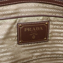 PRADA Tote Bag Canvas Beige Gold Auth bs34420-18