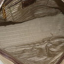 PRADA Tote Bag Canvas Beige Gold Auth bs34420-11
