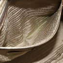 PRADA Tote Bag Canvas Beige Gold Auth bs34420-22