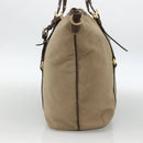 PRADA Tote Bag Canvas Beige Gold Auth bs34420-4