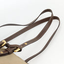 PRADA Tote Bag Canvas Beige Gold Auth bs34420-8