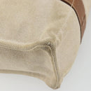 HERMES Sac Arne MM Hand Bag Canvas Beige Silver Auth bs34423-15