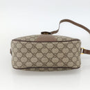 GUCCI GG Supreme Web Sherry Line Shoulder Bag PVC Beige Gold Auth bs34427-5