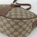GUCCI GG Supreme Web Sherry Line Shoulder Bag PVC Beige Gold Auth bs34427-10