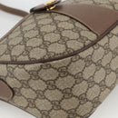 GUCCI GG Supreme Web Sherry Line Shoulder Bag PVC Beige Gold Auth bs34427-14
