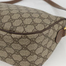 GUCCI GG Supreme Web Sherry Line Shoulder Bag PVC Beige Gold Auth bs34427-15
