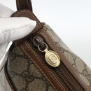 GUCCI GG Supreme Web Sherry Line Shoulder Bag PVC Beige Gold Auth bs34427-17