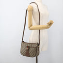 GUCCI GG Supreme Web Sherry Line Shoulder Bag PVC Beige Gold Auth bs34427-24