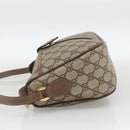 GUCCI GG Supreme Web Sherry Line Shoulder Bag PVC Beige Gold Auth bs34427-3