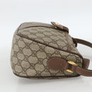GUCCI GG Supreme Web Sherry Line Shoulder Bag PVC Beige Gold Auth bs34427-4