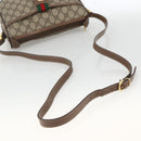 GUCCI GG Supreme Web Sherry Line Shoulder Bag PVC Beige Gold Auth bs34427-7