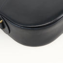 CARTIER Shoulder Bag Leather Navy Gold Auth bs34428-14