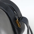CARTIER Shoulder Bag Leather Navy Gold Auth bs34428-10
