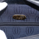 CARTIER Shoulder Bag Leather Navy Gold Auth bs34428-17
