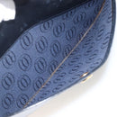 CARTIER Shoulder Bag Leather Navy Gold Auth bs34428-12