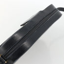 CARTIER Shoulder Bag Leather Navy Gold Auth bs34428-6