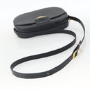 CARTIER Shoulder Bag Leather Navy Gold Auth bs34428-7