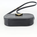 CARTIER Shoulder Bag Leather Navy Gold Auth bs34428-5
