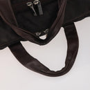 LOEWE Business Bag Nylon 2way Brown Silver Auth bs34429-9