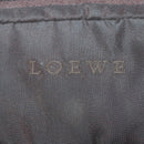 LOEWE Business Bag Nylon 2way Brown Silver Auth bs34429-19