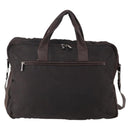 LOEWE Business Bag Nylon 2way Brown Silver Auth bs34429-13
