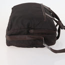 LOEWE Business Bag Nylon 2way Brown Silver Auth bs34429-3