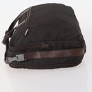 LOEWE Business Bag Nylon 2way Brown Silver Auth bs34429-5