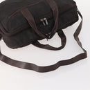 LOEWE Business Bag Nylon 2way Brown Silver Auth bs34429-8