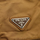PRADA Shoulder Bag Nylon Brown Silver Auth bs34431-19