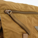 PRADA Shoulder Bag Nylon Brown Silver Auth bs34431-20