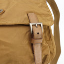 PRADA Shoulder Bag Nylon Brown Silver Auth bs34431-21