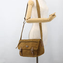 PRADA Shoulder Bag Nylon Brown Silver Auth bs34431-30