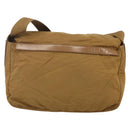 PRADA Shoulder Bag Nylon Brown Silver Auth bs34431-2