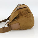 PRADA Shoulder Bag Nylon Brown Silver Auth bs34431-3