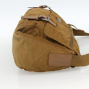 PRADA Shoulder Bag Nylon Brown Silver Auth bs34431-4