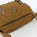 PRADA Shoulder Bag Nylon Brown Silver Auth bs34431-6