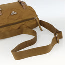 PRADA Shoulder Bag Nylon Brown Silver Auth bs34431-7