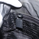 PRADA Hand Bag Nylon Gray Silver Auth bs34432-20
