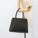 PRADA Hand Bag Nylon Gray Silver Auth bs34432-25