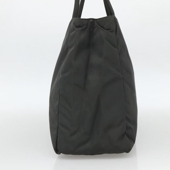 PRADA Hand Bag Nylon Gray Silver Auth bs34432