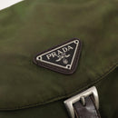 PRADA Backpack Nylon Green Silver Auth bs34433-20
